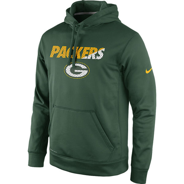 Men Green Bay Packers Nike Kick Off Staff Performance Pullover Hoodie Green->green bay packers->NFL Jersey